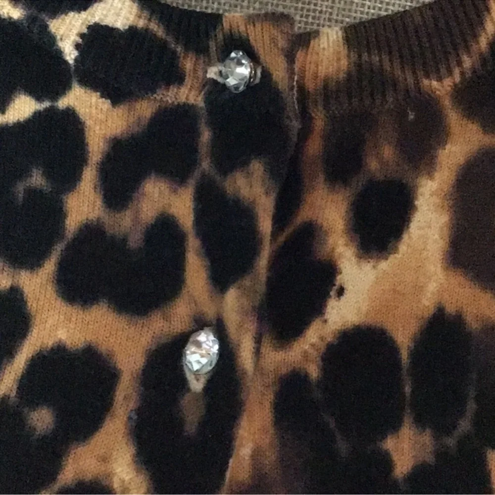 Express Animal Print Cotton Blend Cárdigan. Size XS. PD4 - Picture 8 of 8